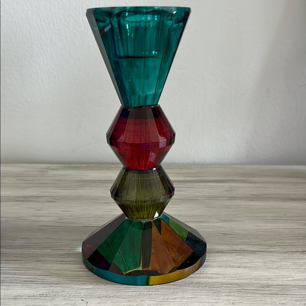 Murano Faceted Glass Candle Holder